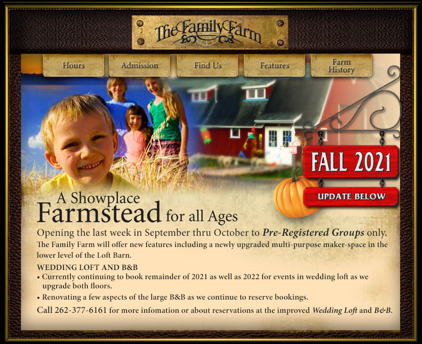 Family Farm landing page